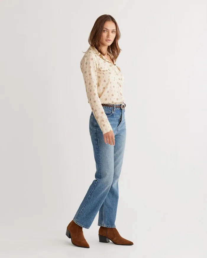 Women PRINTED GAMBLER SHIRT Sandshellbronze Multi Pendleton Shirts and Blouses