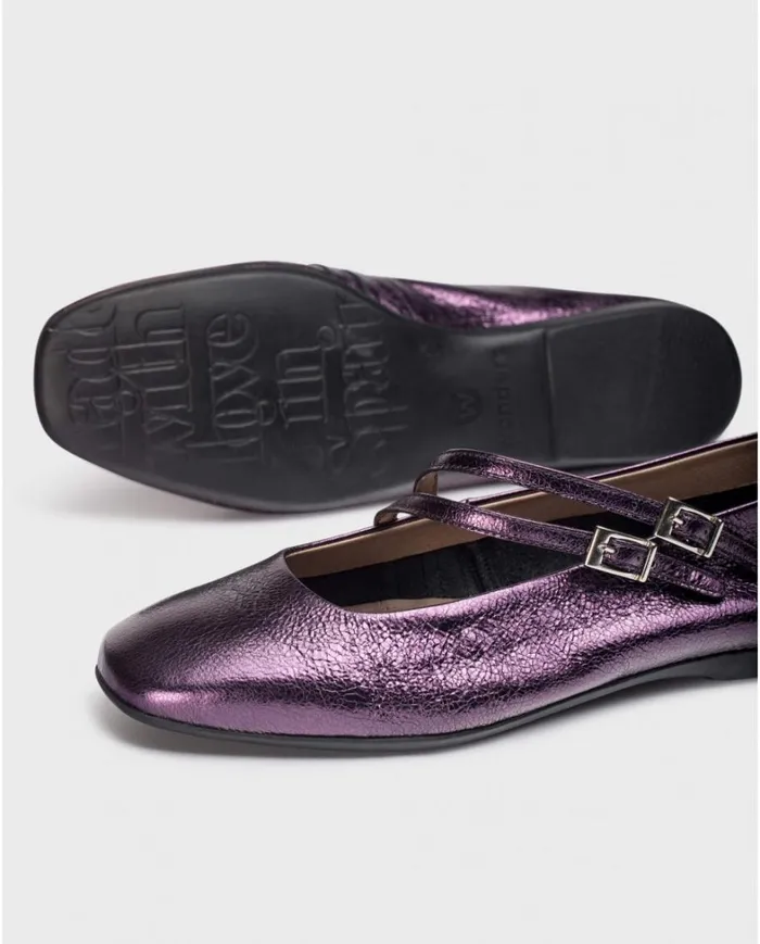 Women Purple EIDER Ballet Flat Wonders Flat Shoes