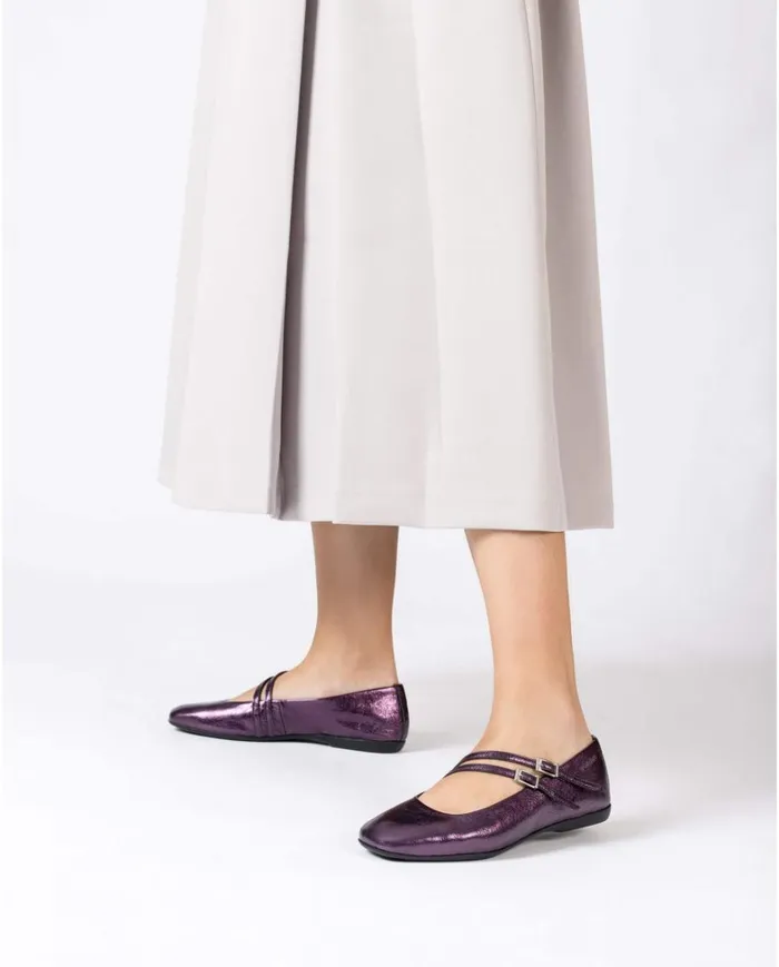 Women Purple EIDER Ballet Flat Wonders Flat Shoes