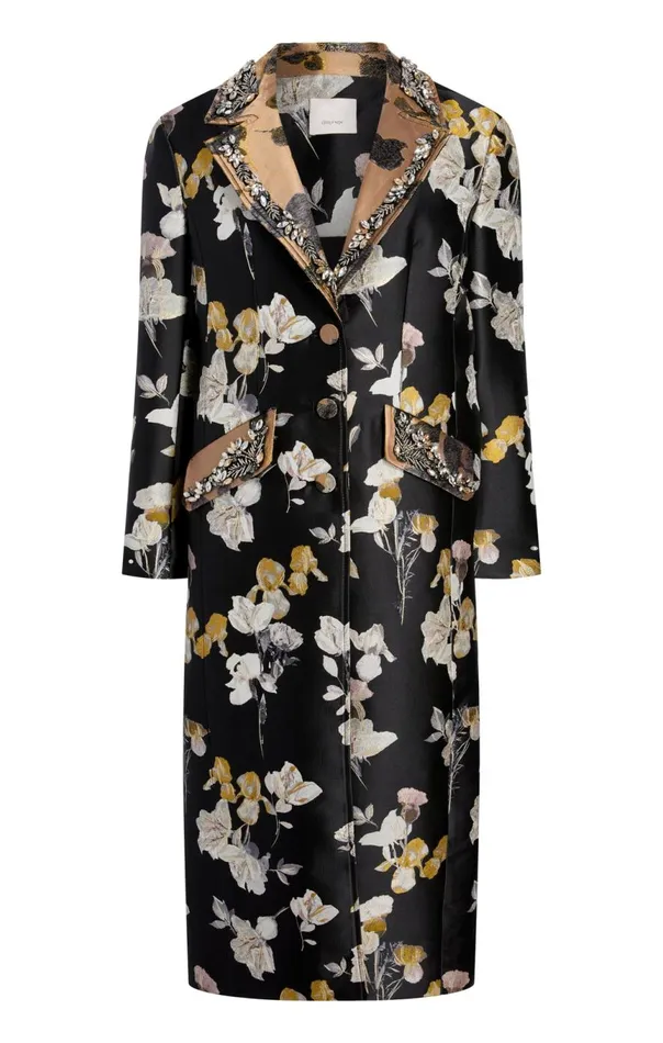 Women Rabia Coat Blackmulti Cinq Sept Outerwear