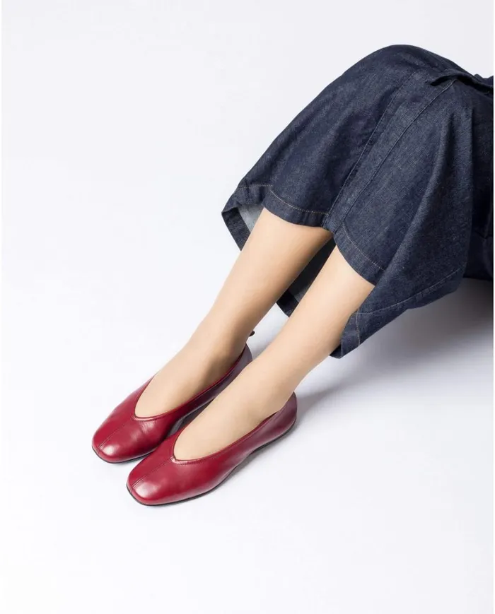 Women Red PEPA Ballet Pump Wonders Ballerinas