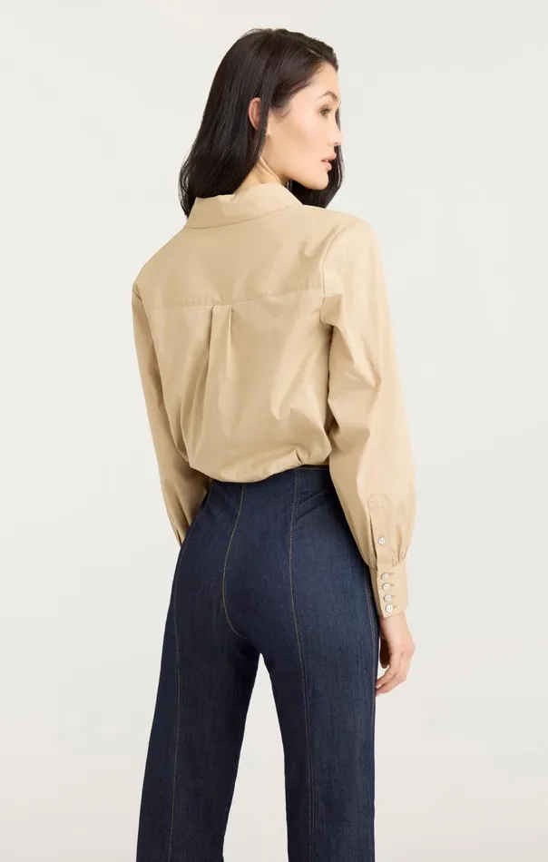 Women Reema Top Khaki Cinq Sept Long Sleeve Tops
