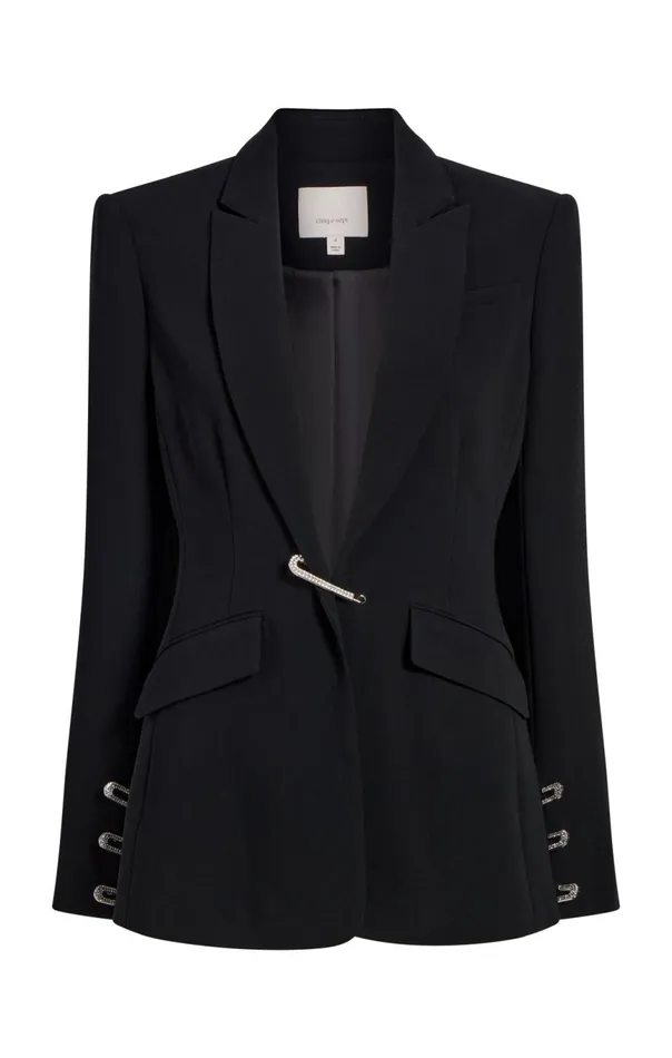 Women Rhinestone Pin Cheyenne Blazer Black Cinq Sept Blazers