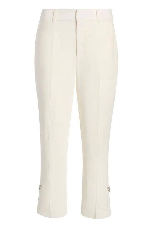 Women Rhinestone Pin Cropped Kerry Pant Ivory Cinq Sept Pants