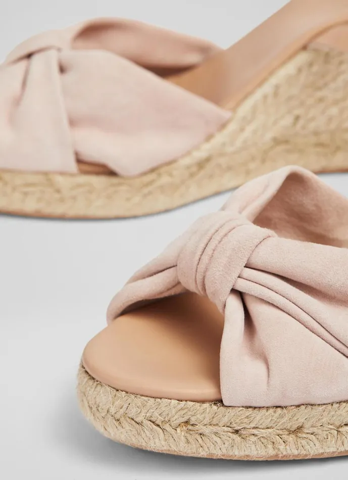 Women Sandals LKBennett Angela Pink Suede Espadrille Sandals Pink Women Sandals LKBennett Angela Pink Suede Espadrille Sandals Pink