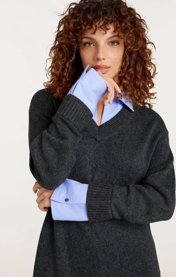 Women Santina Dress Charcoalraincloud Cinq Sept Sweaters and Knits