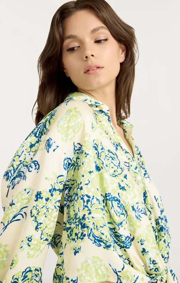 Women Seaside Bouquet Marianna Top Lightplastermulti Cinq Sept Long Sleeve Tops