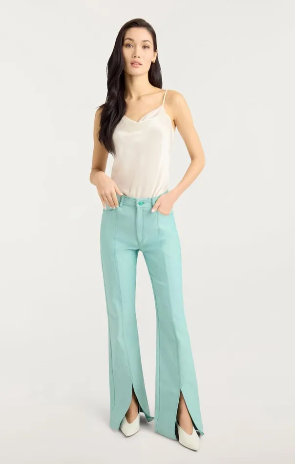 Women Shanis Pant Lightmarinegreen Cinq Sept Pants