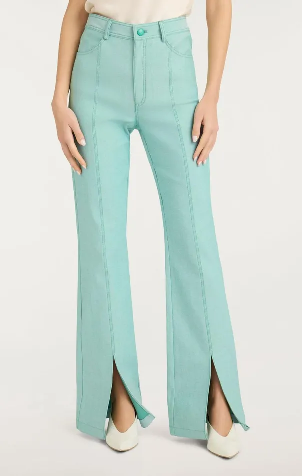 Women Shanis Pant Lightmarinegreen Cinq Sept Pants