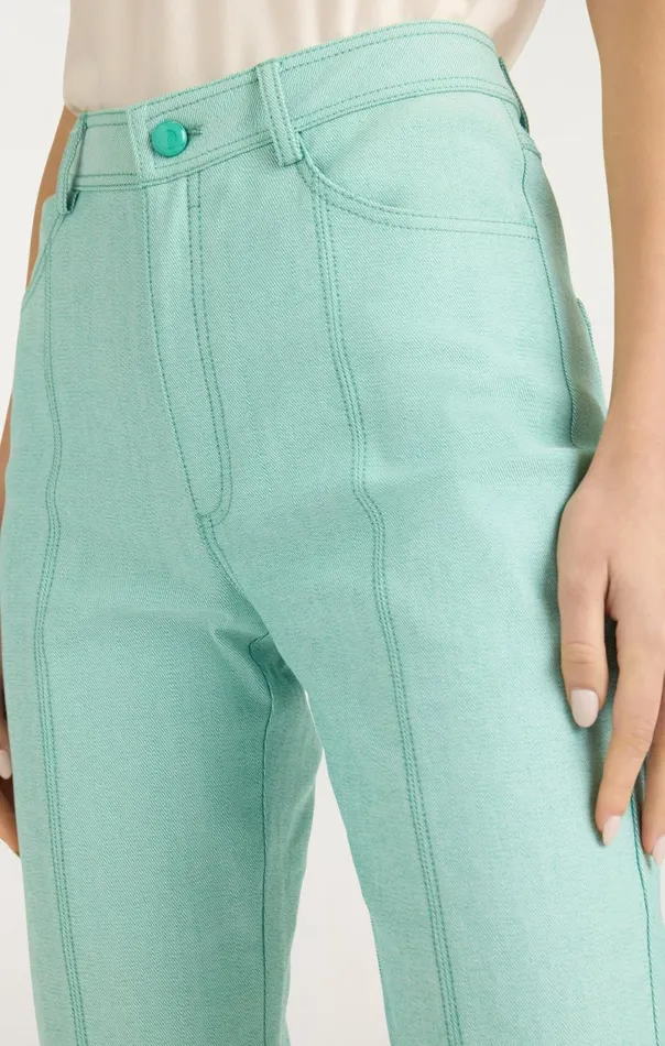 Women Shanis Pant Lightmarinegreen Cinq Sept Pants