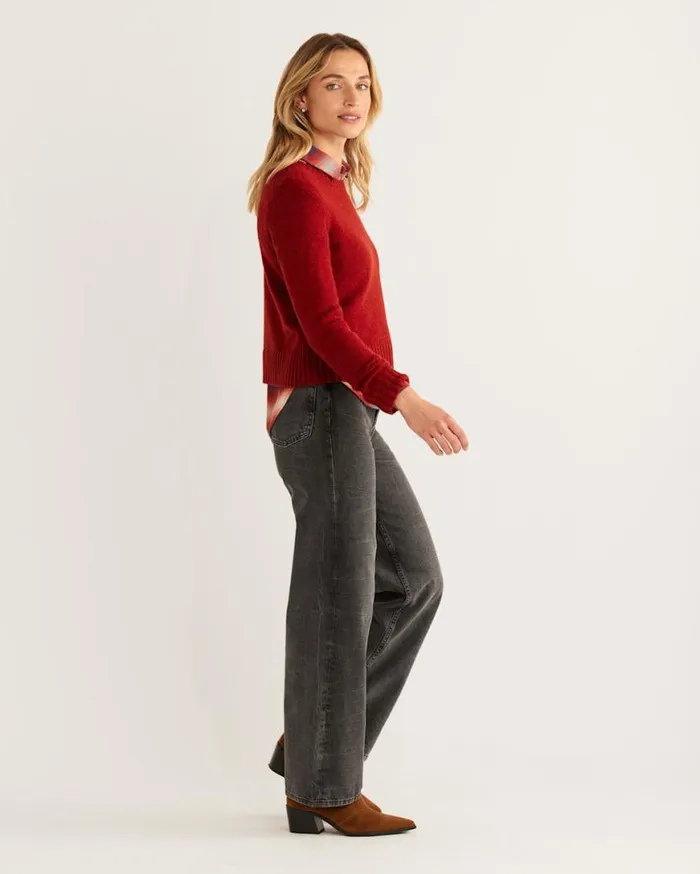 Women SHETLAND COLLECTION CREWNECK Chili Red Pendleton Sweaters