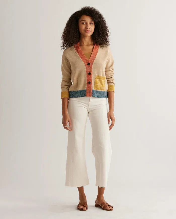 Women SILVIE COLORBLOCK CARDIGAN Irish Cream Multi Pendleton Sweaters