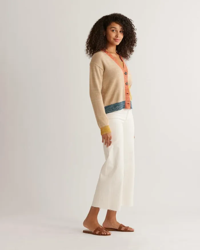 Women SILVIE COLORBLOCK CARDIGAN Irish Cream Multi Pendleton Sweaters