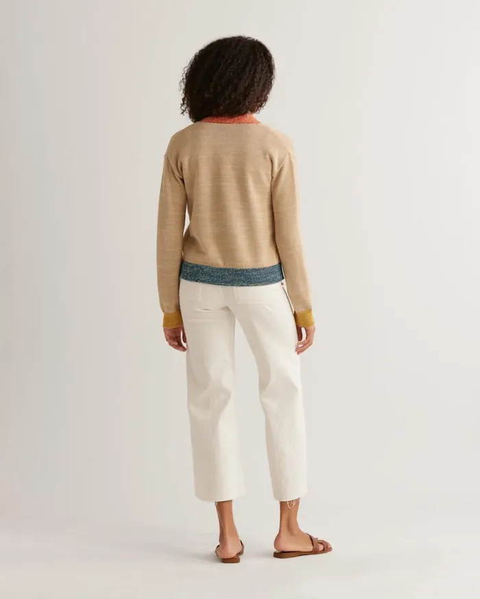 Women SILVIE COLORBLOCK CARDIGAN Irish Cream Multi Pendleton Sweaters