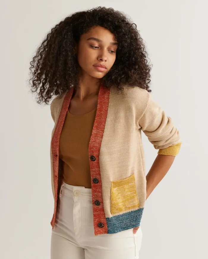 Women SILVIE COLORBLOCK CARDIGAN Irish Cream Multi Pendleton Sweaters