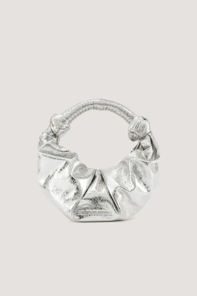 Women Simon Miller Bags Crinkle Lopsy Bag In Silver Vegan Leather SIMON MILLER Women Simon Miller Bags Crinkle Lopsy Bag In Silver Vegan Leather SIMON MILLER