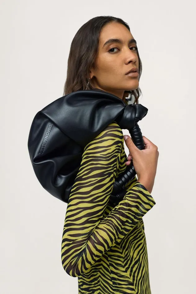 Women Simon Miller Bags Lopsy Bag In Black Vegan Leather Women Simon Miller Bags Lopsy Bag In Black Vegan Leather