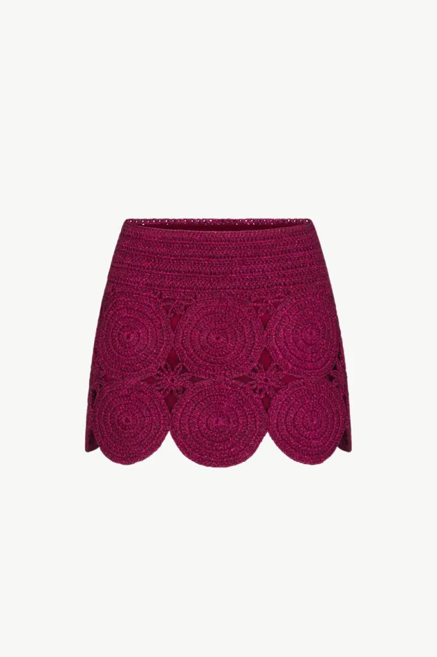 Women Simon Miller Bottoms Beep Beep Mini Skirt In Magenta