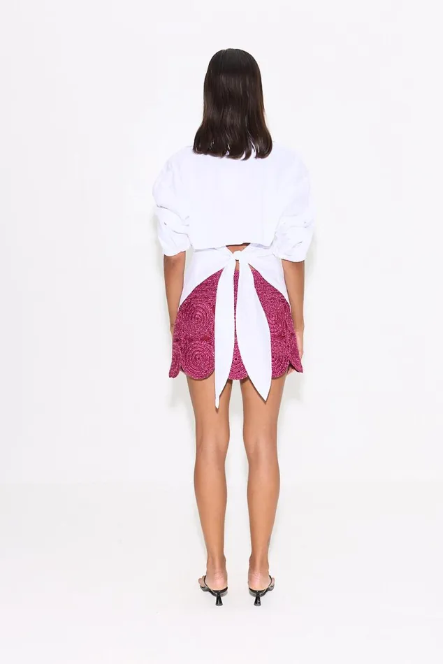 Women Simon Miller Bottoms Beep Beep Mini Skirt In Magenta Women Simon Miller Bottoms Beep Beep Mini Skirt In Magenta