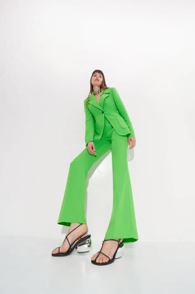 Women Simon Miller Bottoms Zypresse Crepe Pants In Gummy Green Women Simon Miller Bottoms Zypresse Crepe Pants In Gummy Green