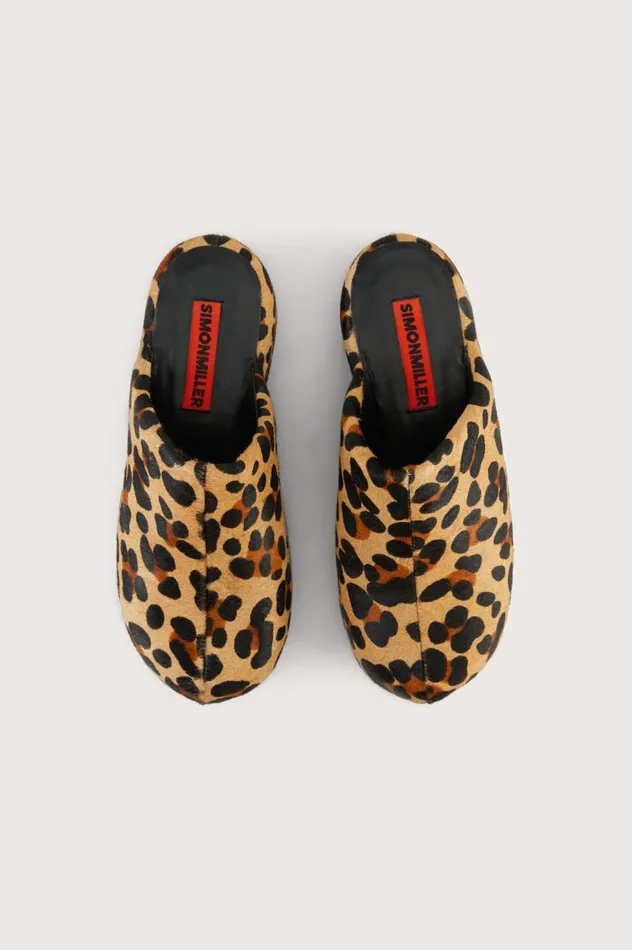 Women Simon Miller Bubble Clogs Haircalf Platform Bubble Clog In Cheetah Scramble Calf Hair Women Simon Miller Bubble Clogs Haircalf Platform Bubble Clog In Cheetah Scramble Calf Hair