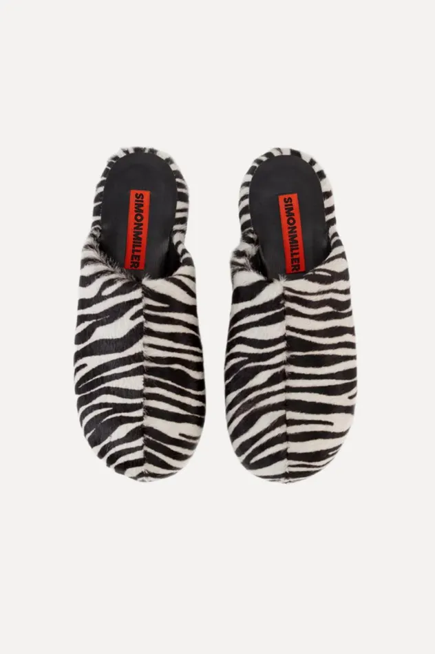 Women Simon Miller Bubble Clogs Haircalf Platform Bubble Clog In Zebra Trip Calf Hair Women Simon Miller Bubble Clogs Haircalf Platform Bubble Clog In Zebra Trip Calf Hair