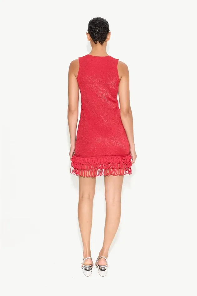 Women Simon Miller Dresses Albers Knit Mini Dress In Lucky Red Women Simon Miller Dresses Albers Knit Mini Dress In Lucky Red