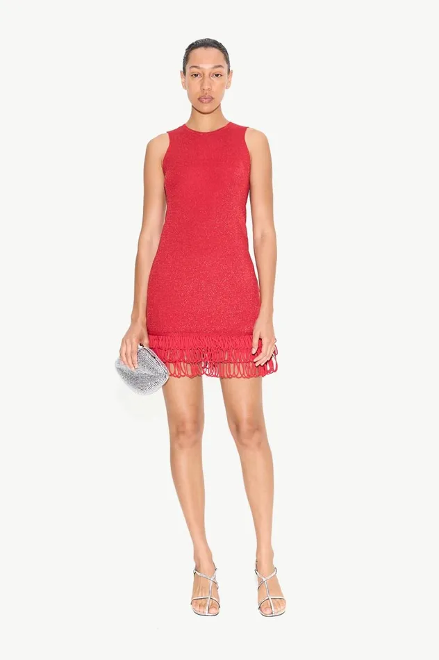 Women Simon Miller Dresses Albers Knit Mini Dress In Lucky Red Women Simon Miller Dresses Albers Knit Mini Dress In Lucky Red