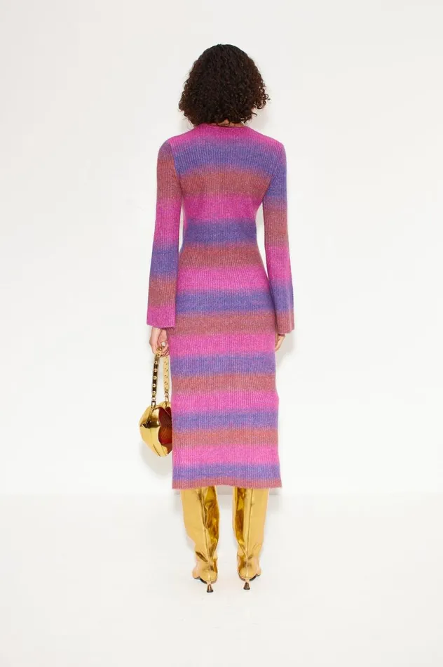 Women Simon Miller Dresses Axon Dress In Distorted Stripe Women Simon Miller Dresses Axon Dress In Distorted Stripe