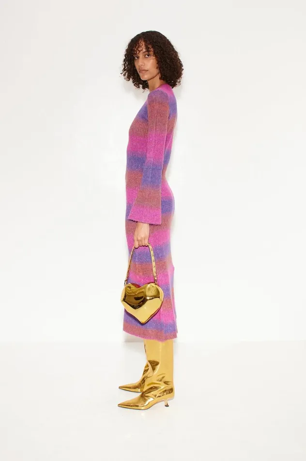 Women Simon Miller Dresses Axon Dress In Distorted Stripe Women Simon Miller Dresses Axon Dress In Distorted Stripe