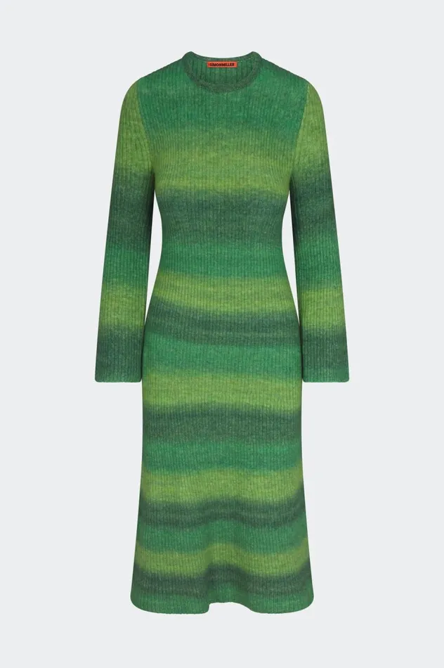 Women Simon Miller Dresses Axon Dress In Gummy Green Multi
