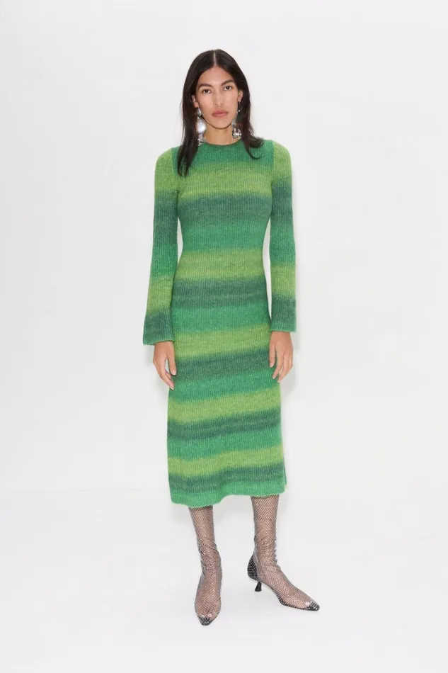 Women Simon Miller Dresses Axon Dress In Gummy Green Multi
