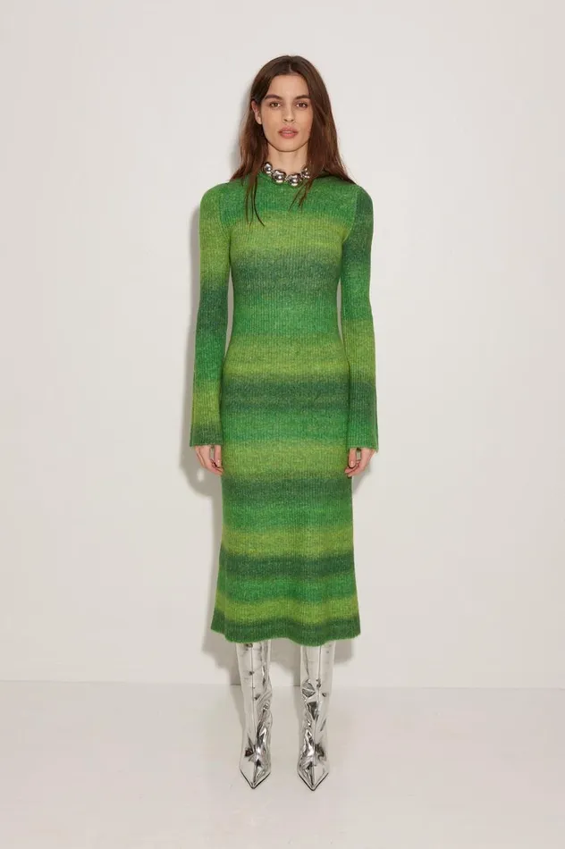 Women Simon Miller Dresses Axon Dress In Gummy Green Multi