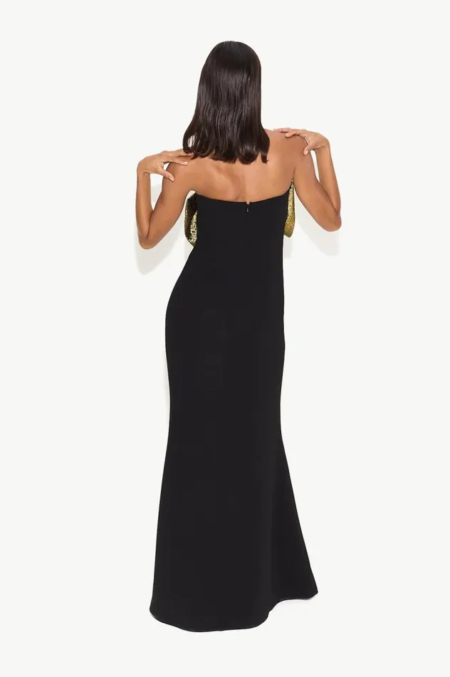 Women Simon Miller Dresses Dali Crepe Dress In BlackStar Gold Women Simon Miller Dresses Dali Crepe Dress In BlackStar Gold