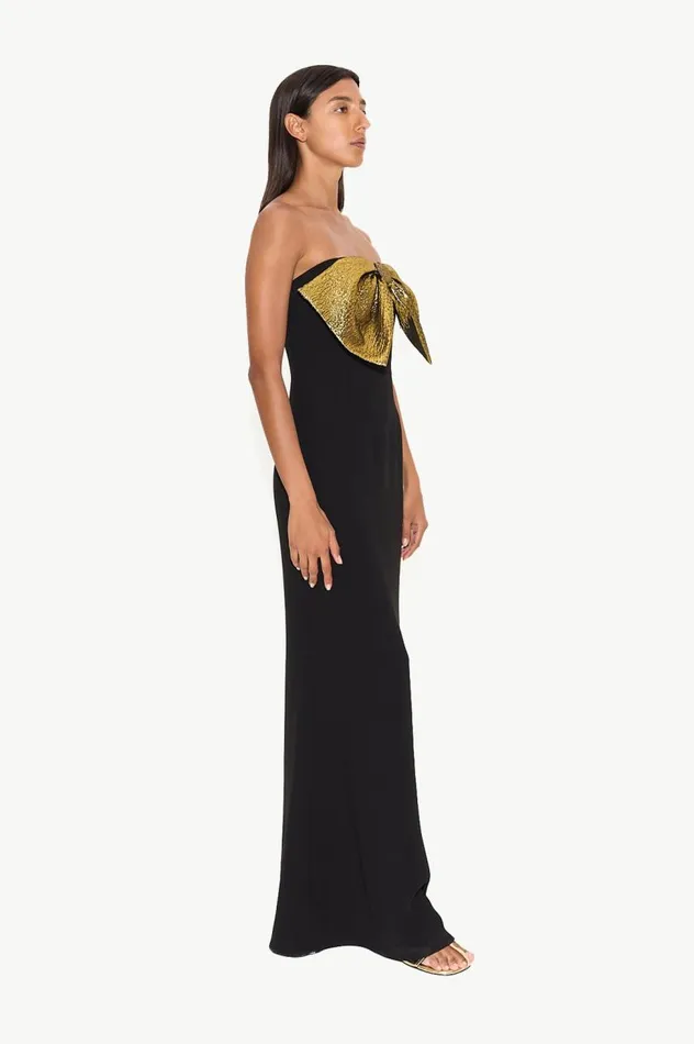 Women Simon Miller Dresses Dali Crepe Dress In BlackStar Gold Women Simon Miller Dresses Dali Crepe Dress In BlackStar Gold