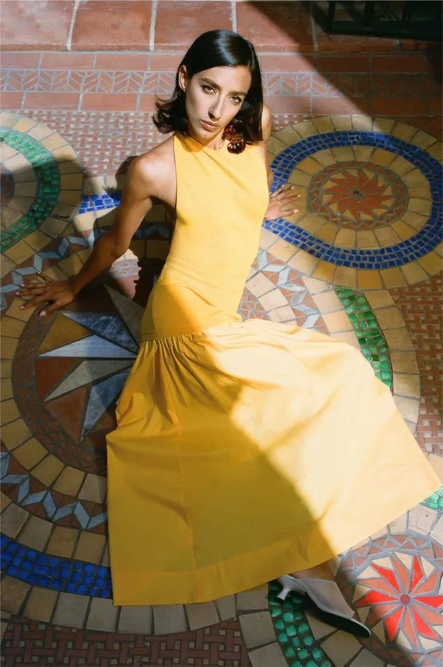 Women Simon Miller Dresses Junjo Combo Dress In Sherbert Orange