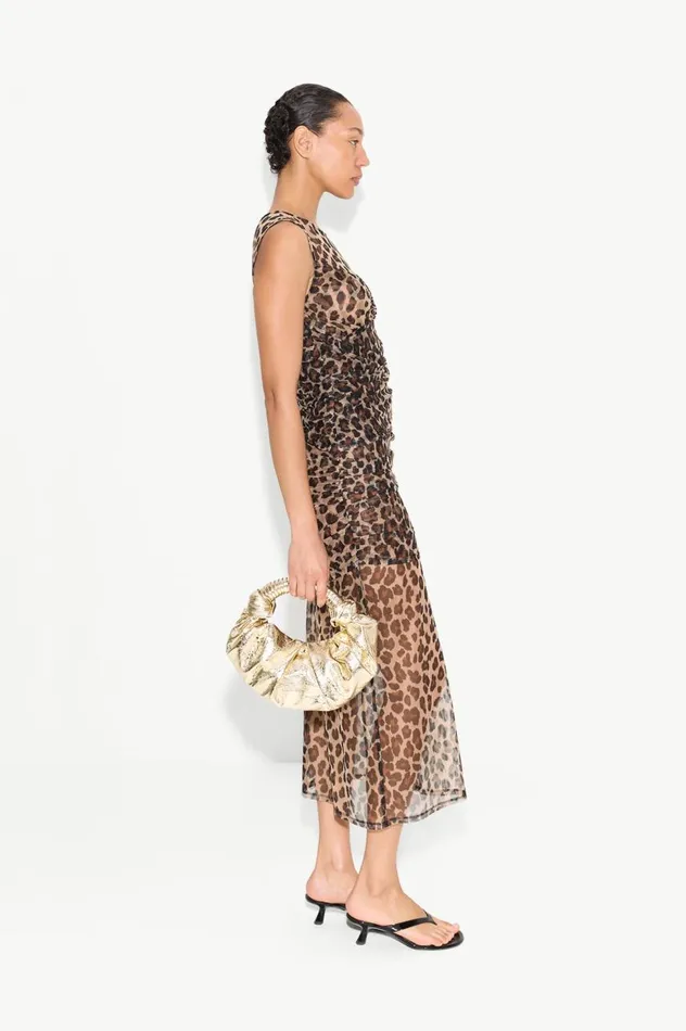 Women Simon Miller Dresses Kinny Mesh Dress In Cheetah