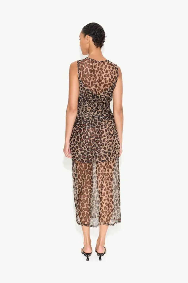 Women Simon Miller Dresses Kinny Mesh Dress In Cheetah