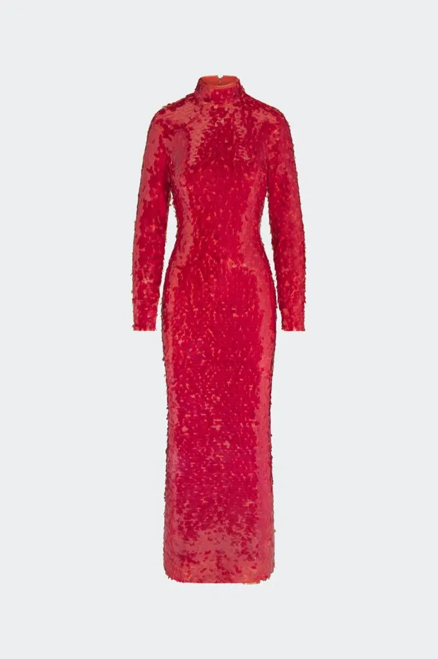 Women Simon Miller Dresses Sequin Sculpty Dress In Chili Women Simon Miller Dresses Sequin Sculpty Dress In Chili