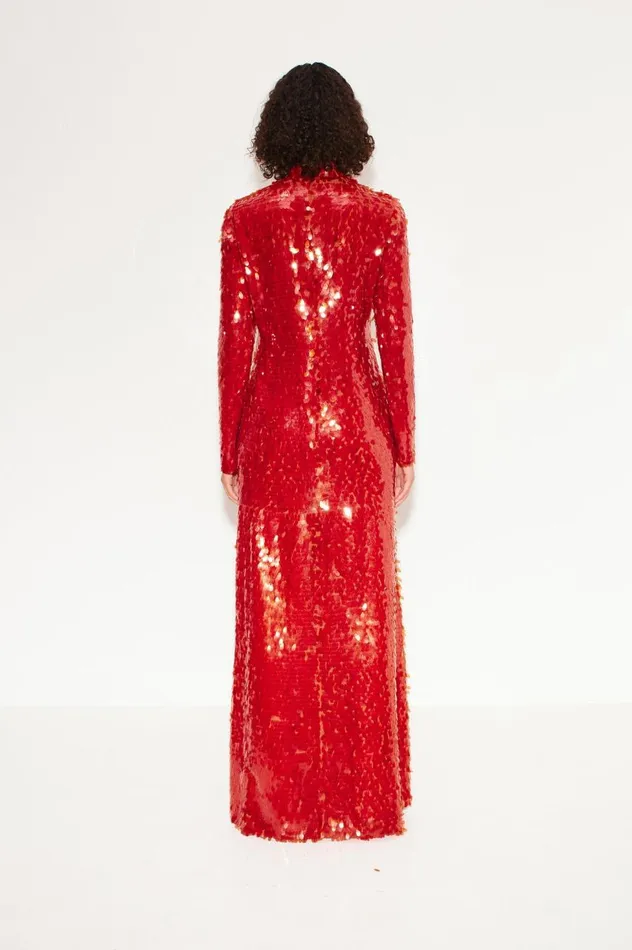 Women Simon Miller Dresses Sequin Sculpty Dress In Chili Women Simon Miller Dresses Sequin Sculpty Dress In Chili