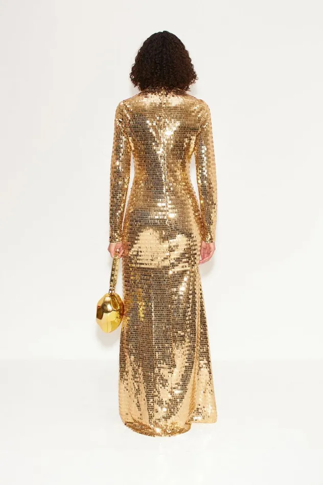 Women Simon Miller Dresses Sequin Sculpty Dress In Star Gold Women Simon Miller Dresses Sequin Sculpty Dress In Star Gold