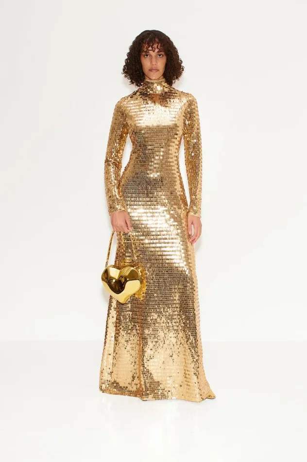 Women Simon Miller Dresses Sequin Sculpty Dress In Star Gold Women Simon Miller Dresses Sequin Sculpty Dress In Star Gold