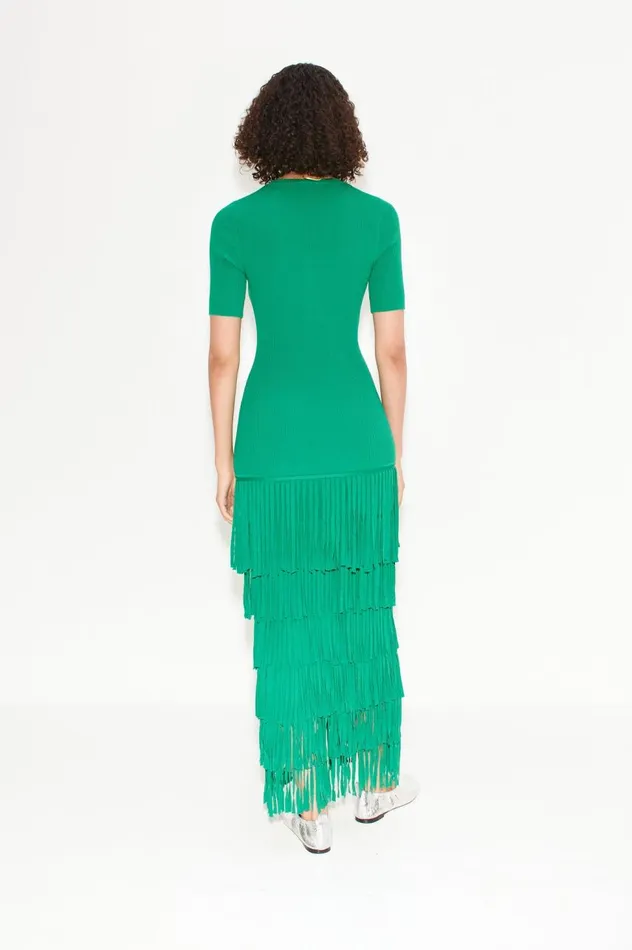 Women Simon Miller Dresses Za Za Fringe Dress In Jade