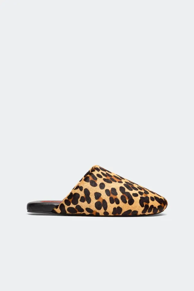 Women Simon Miller Flats Simon Miller Haircalf Bubble Slipper In Cheetah