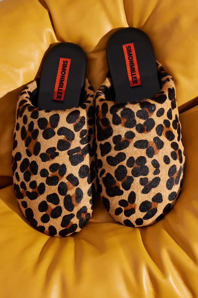 Women Simon Miller Flats Simon Miller Haircalf Bubble Slipper In Cheetah Women Simon Miller Flats Simon Miller Haircalf Bubble Slipper In Cheetah