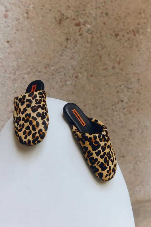 Women Simon Miller Flats Simon Miller Haircalf Bubble Slipper In Cheetah Women Simon Miller Flats Simon Miller Haircalf Bubble Slipper In Cheetah