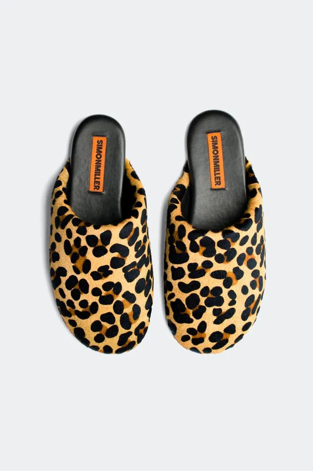 Women Simon Miller Flats Simon Miller Haircalf Bubble Slipper In Cheetah Women Simon Miller Flats Simon Miller Haircalf Bubble Slipper In Cheetah