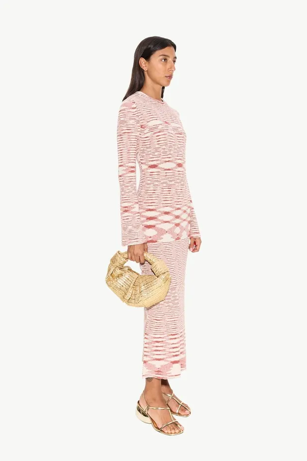 Women Simon Miller Knitwear Axon Knit Dress In RustRice Flour Multi Cotton