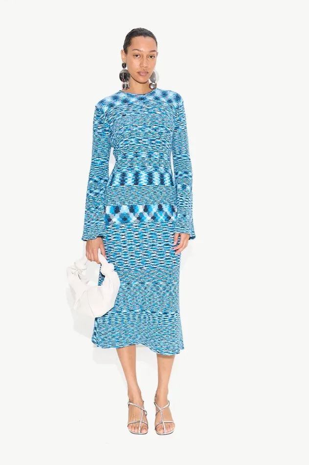 Women Simon Miller Knitwear Axon Knit Dress In Vivid Sky Multi Cotton