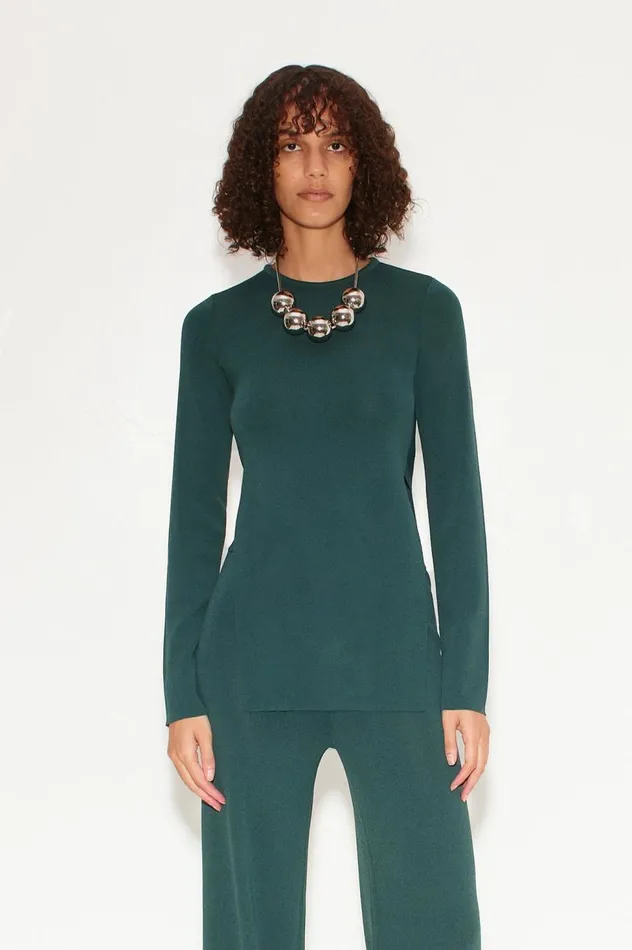 Women Simon Miller Knitwear Knits By Canoga Long Sleeve Top In Fern